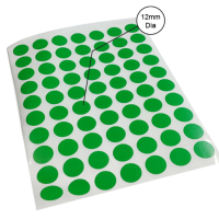 SADAF – COLOR LABEL STICKER – GREEN (12mm GR)