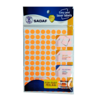 SADAF – COLOR LABEL STICKER – ORANGE (10mm OR)