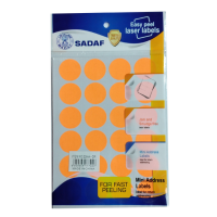 SADAF – COLOR LABEL STICKER – ORANGE (22mm OR)