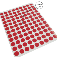 SADAF – COLOR LABEL STICKER – RED (10mm R)