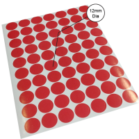 SADAF – COLOR LABEL STICKER – RED (12mm R)