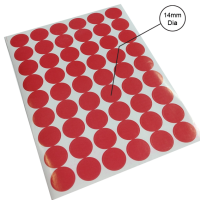 SADAF – COLOR LABEL STICKER – RED (14mm R)