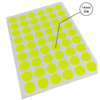 SADAF – COLOR LABEL STICKER – YELLOW (14mm Y)