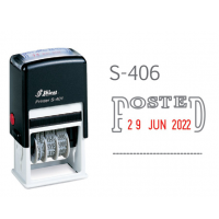 SHINY – STAMP – POSTED WITH DATE (S-406)