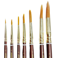 CAMLIN – SYNTHETIC GOLD, ROUND BRUSHES – SERIES 66 (7 Pcs / PKT)