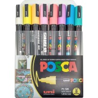 UNI POSCA – PC-5M – SOFT COLOURS (8)