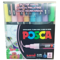 UNI POSCA – PC 3ML – GLITTER COLOURS (8 Colours)